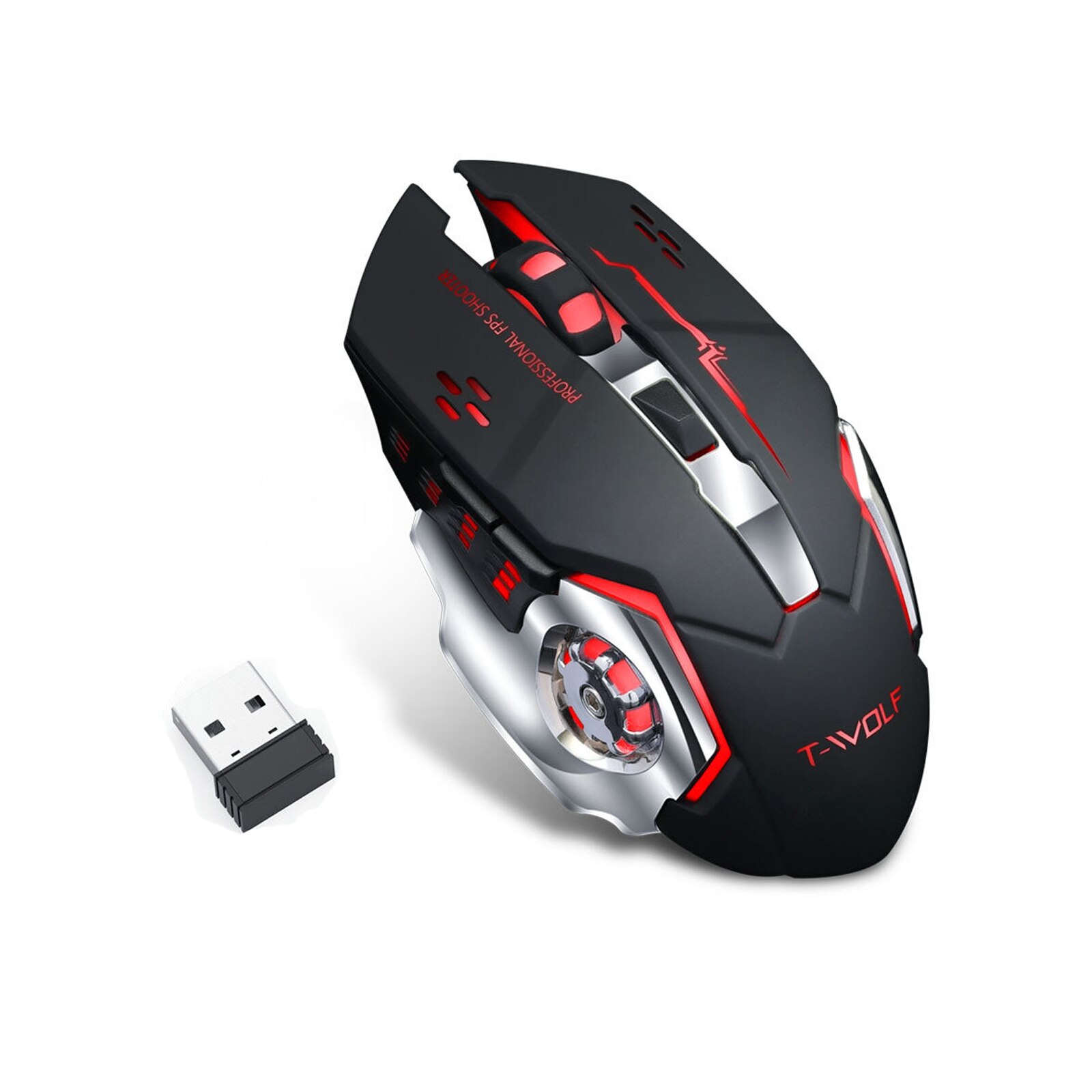 T-Wolf Q13 Kablolusuz Şarjlı RGB Oyuncu Mouse